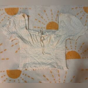 Women's Cream Lace Top
